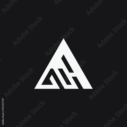 Triangle monogram logo design