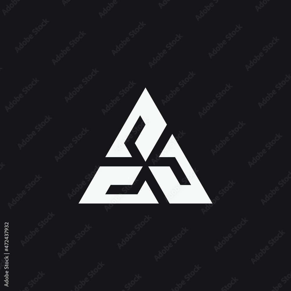 Triangle monogram logo design Triangle monogram logo design