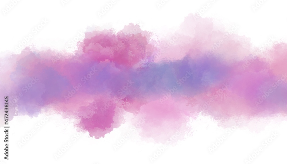 abstract watercolor smoke or cloud hand drawn background