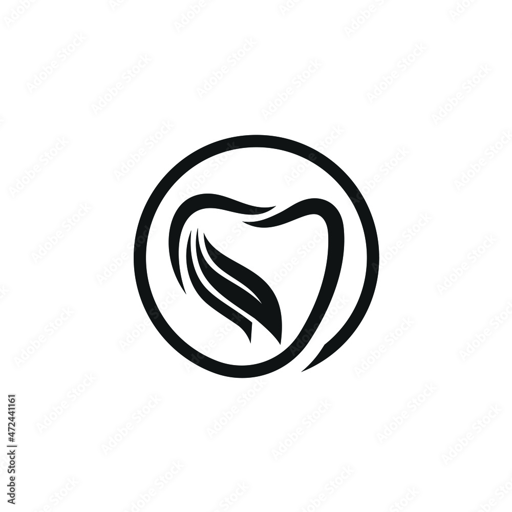 dental and natural leaves logo design inspiration dental and natural leaves logo design inspiration