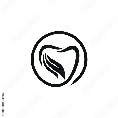 dental and natural leaves logo design inspiration