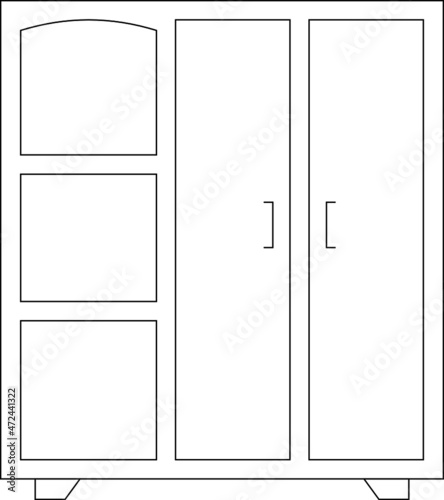 furniture icons cupboard and wardrobe