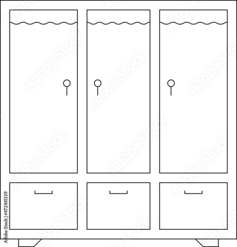 furniture icons cupboard and closet