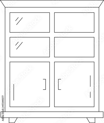furniture icons cabinet and closet