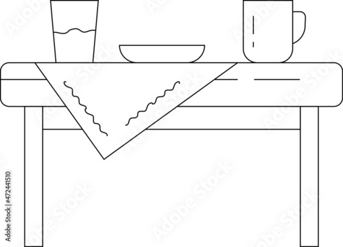 furniture icons dinning and  table