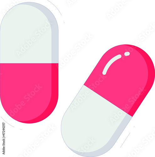 healthy life icons capsules and drugs