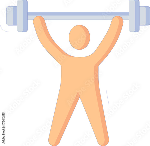 healthy life icons weightlift and gymnast