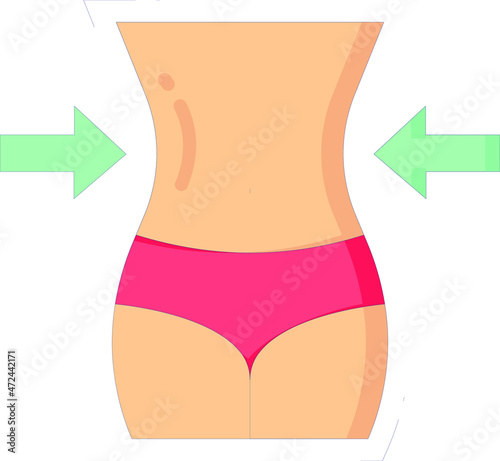healthy life icons belly and fitness