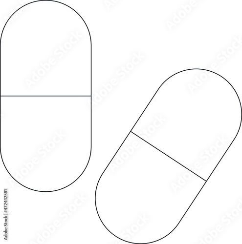 healthy life icons capsules and drugs