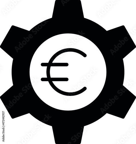 finance icons setting and gear