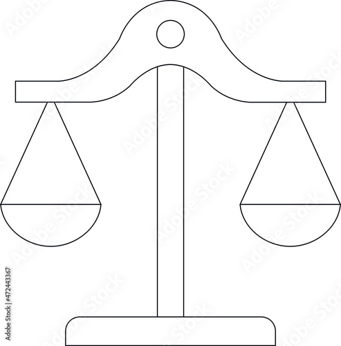 finance icons balance and scale