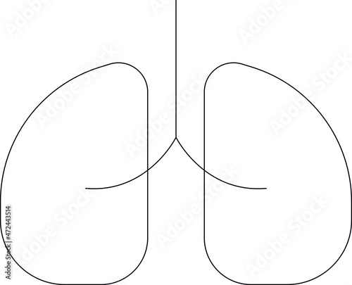 fitness and health icons breath and human lungs