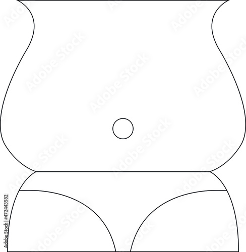 fitness and health icons belly and body part
