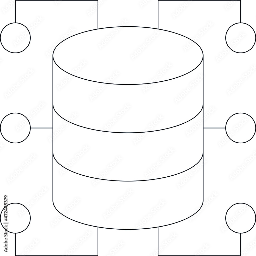 data management icons electronics and internet data management icons electronics and internet