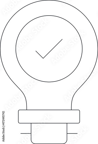 data analytics icons idea and bulb
