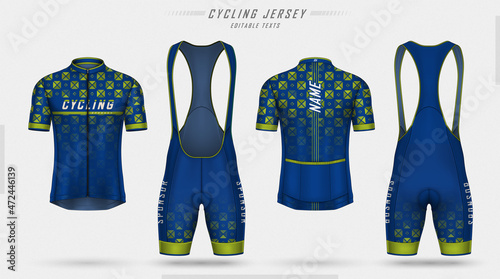 Cycling jersey, front and back