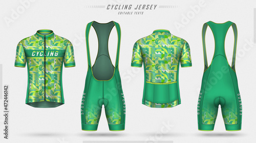 Cycling jersey, front and back