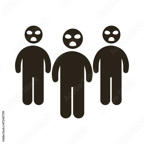 extremists silhouettes characters