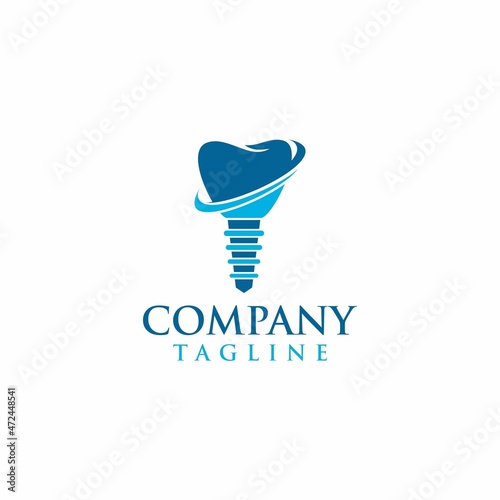 logo design smile dental implant