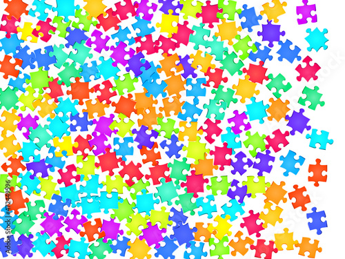 Business crux jigsaw puzzle rainbow colors pieces