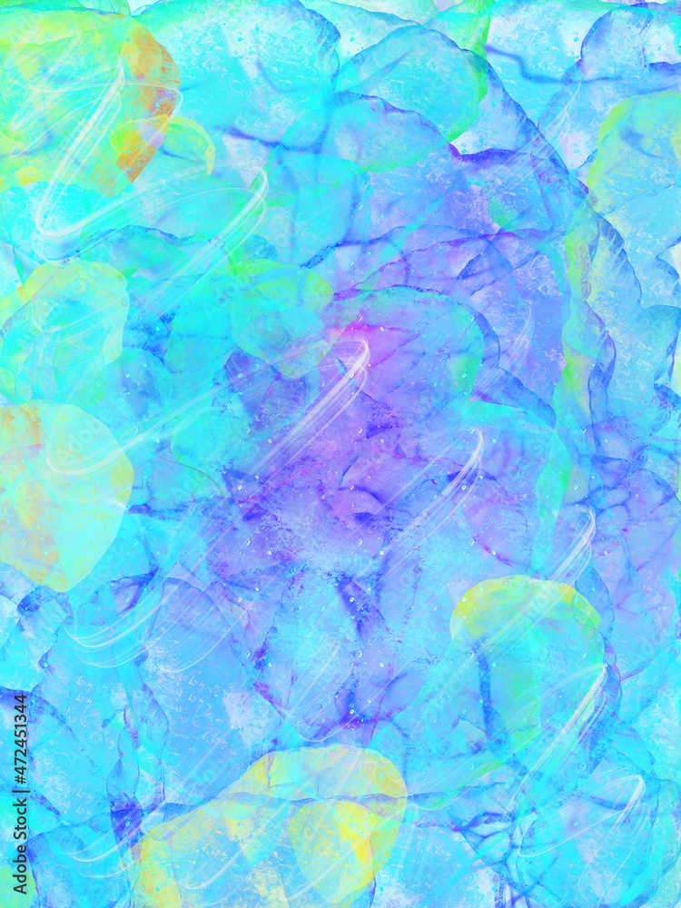 Snow blue, ice, skates background. Abstract digital arts background bright colorful. New year, christmas texture