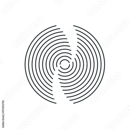 Abstract logo design. Circle swirl logo. Vector illustration.