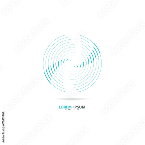 Abstract logo design. Circle swirl logo. Vector illustration.