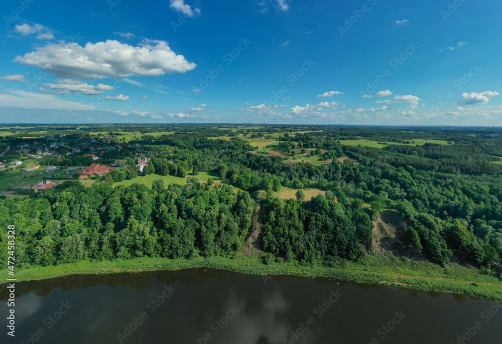 punia mount in lithuania from drone