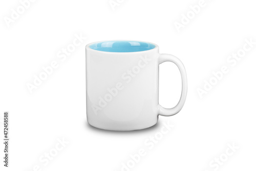 white cup isolated from background, on white background