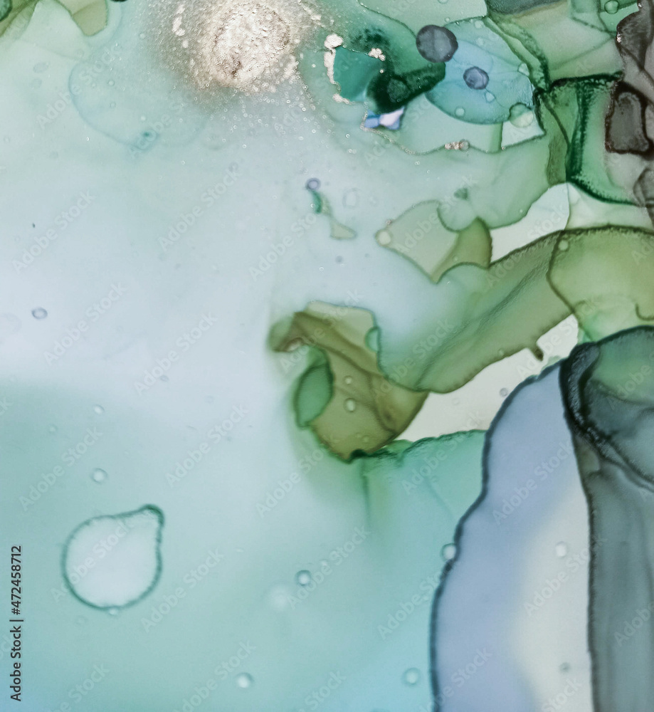 Alcohol Ink Painting. Oil Hand Elegant Wall. Silk Alcohol Ink Painting. Oil Hand Elegant Wall. Silk