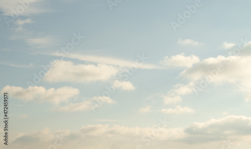 Fototapeta Naklejka Na Ścianę i Meble -  White clouds against the blue sky.