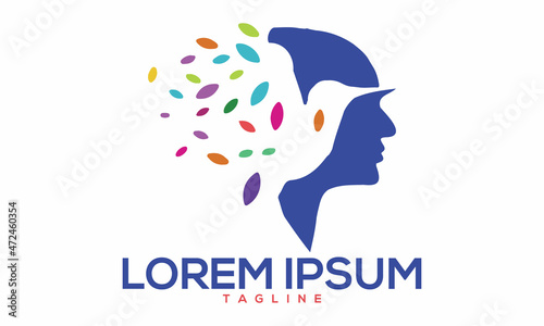 Unique mental health logo Modern and minimalist vector and abstract logo