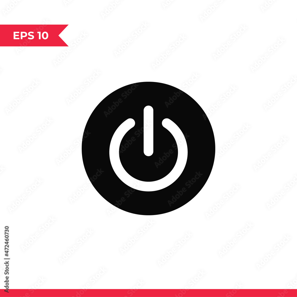 Power icon vector. Power button sign Power icon vector. Power button sign