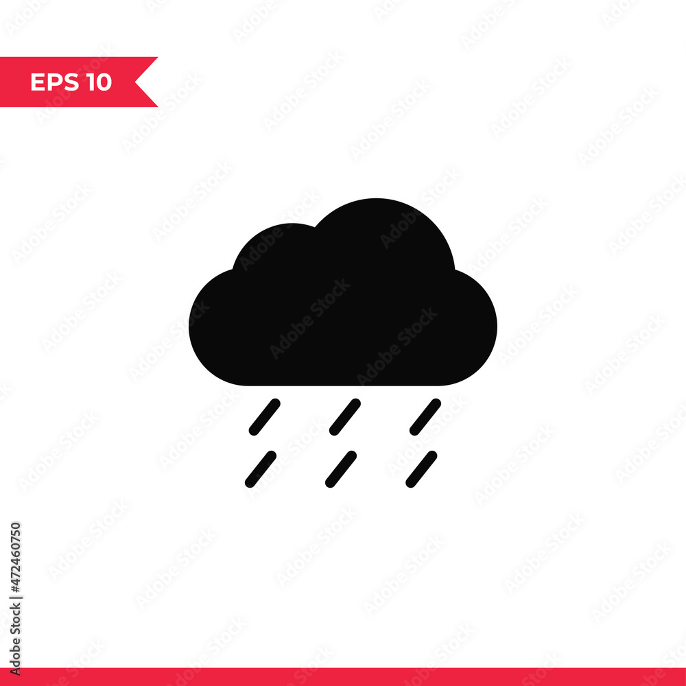 Rain icon vector. Weather sign Rain icon vector. Weather sign