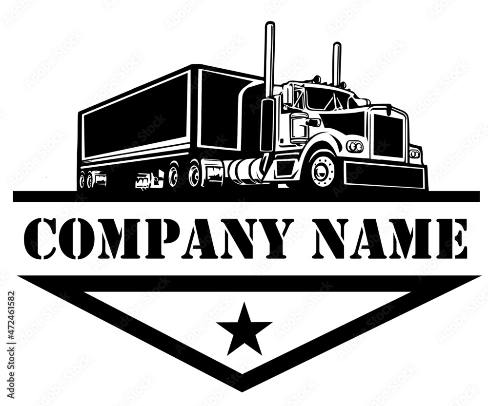 truck logo template vector illustration for logistics transportation ...