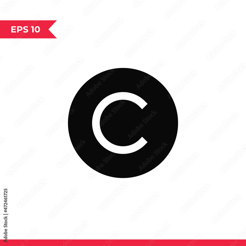 Copyright icon vector. Copyright sign Copyright icon vector. Copyright sign