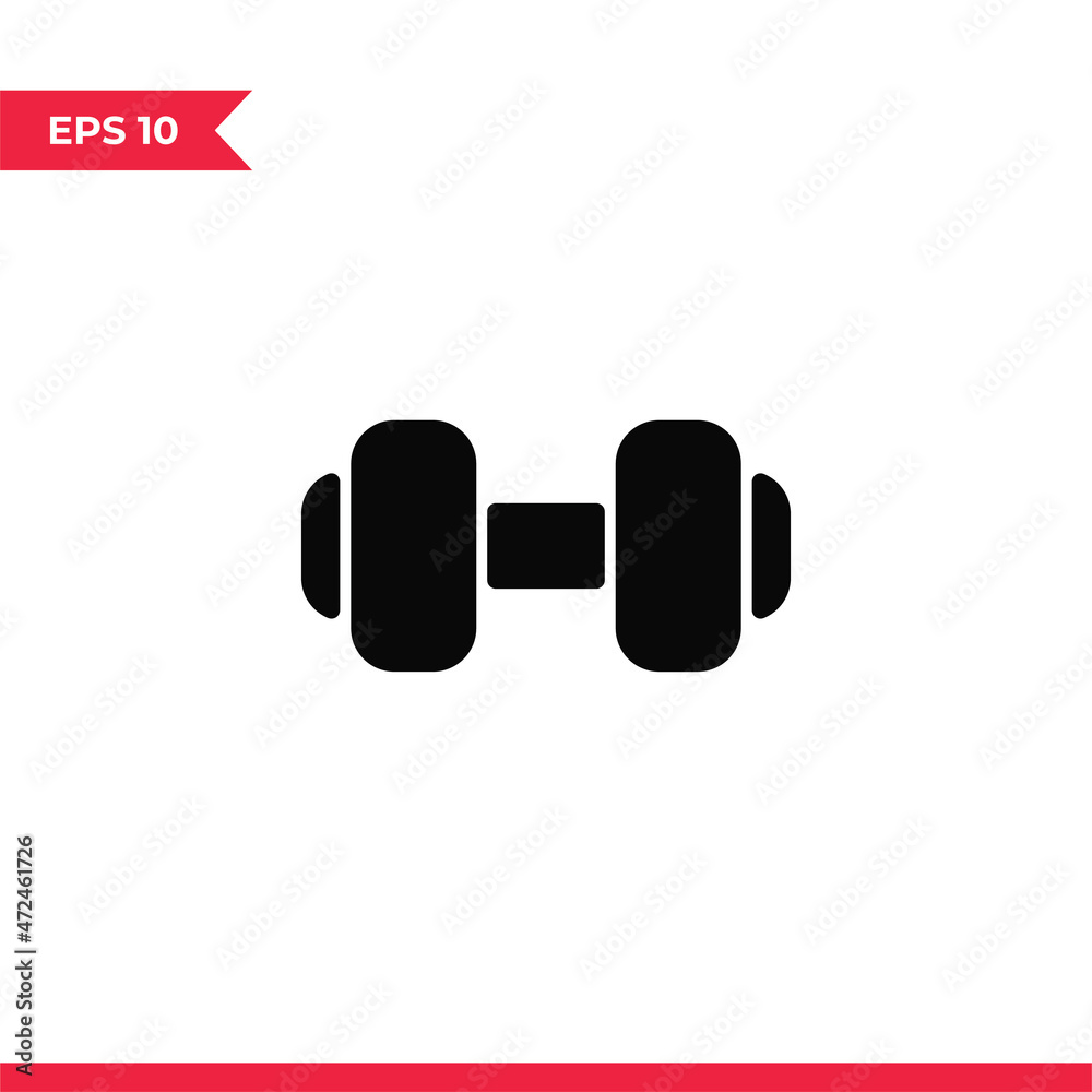 Dumbbell icon vector. Barbell sign Dumbbell icon vector. Barbell sign
