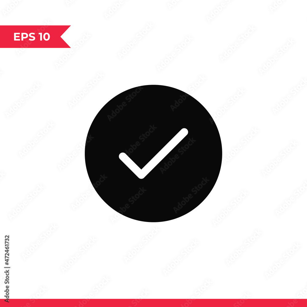 Check mark icon vector. Tick sign Check mark icon vector. Tick sign