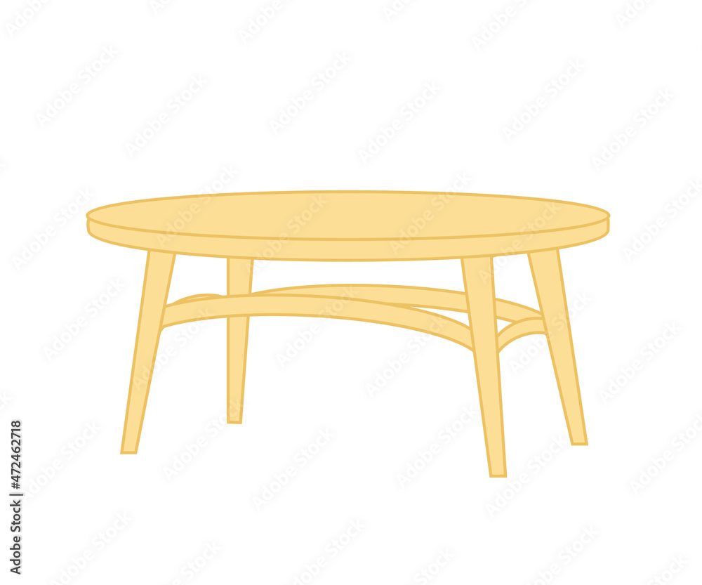 Wooden table on a white background. Symbol. Vector illustration. Wooden table on a white background. Symbol. Vector illustration.