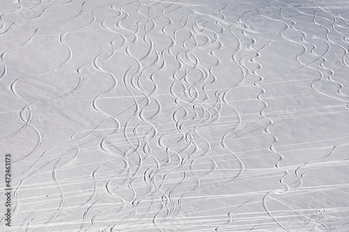 Ski Slope with Fresh Curves