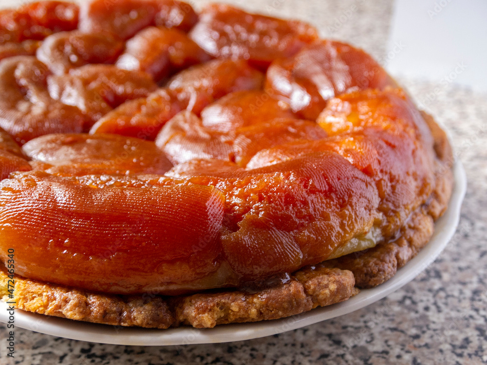 Tarte tatin. Traditional French upside-down tart Tarte tatin. Traditional French upside-down tart