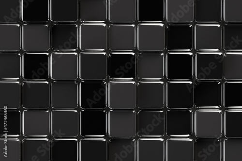 Abstract geometric background with glossy cubes structure