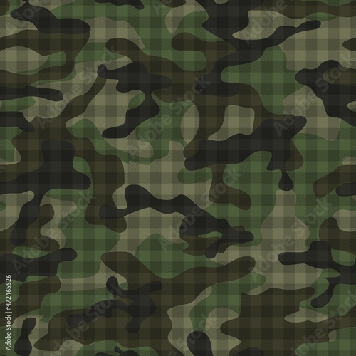 
Abstract vector camouflage pattern, military pattern in the mesh, trendy texture for printing, endless background