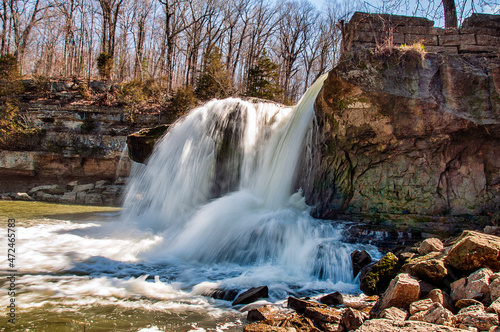 waterfall in autumn