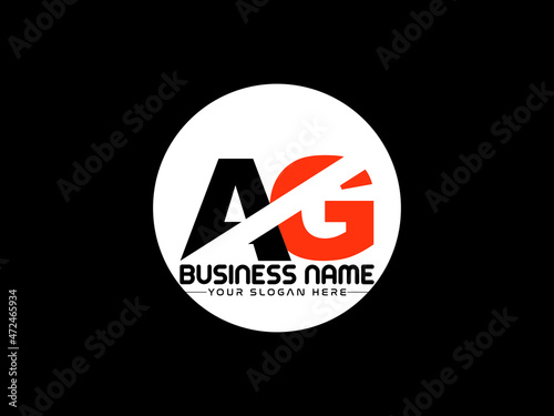 Logo Letter AG Vector Design, Monogram AG Colorful Logo design photo