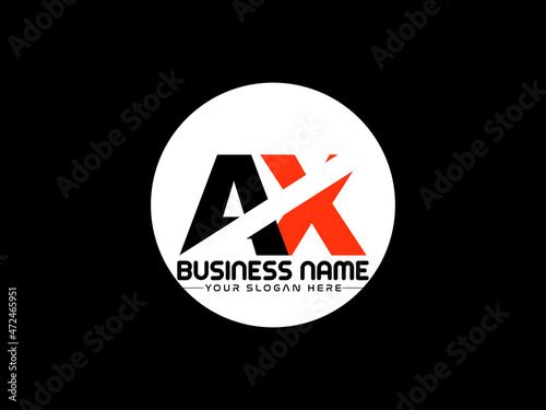 Logo Letter AX Vector Design, Monogram Ax Colorful Logo design