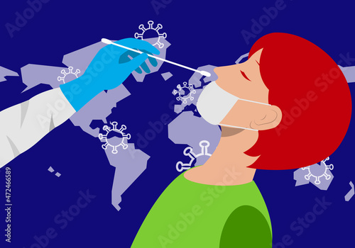 Prueba PCR en todo el mundo  por la pandemia de la Covid-19  o coronavirus