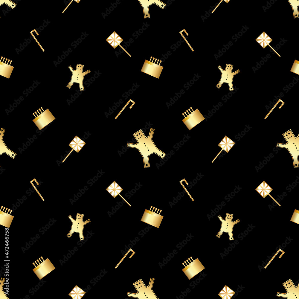 sharp cornered Christmas object pattern created in gold gradient, premium gold gradient Christmas repeat pattern. sharp cornered Christmas object pattern created in gold gradient, premium gold gradient Christmas repeat pattern.
