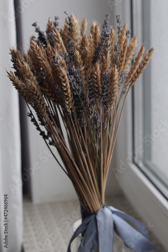 ears of wheat on the table