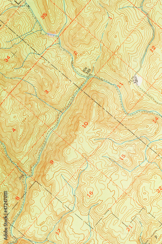 Green Topographic Map